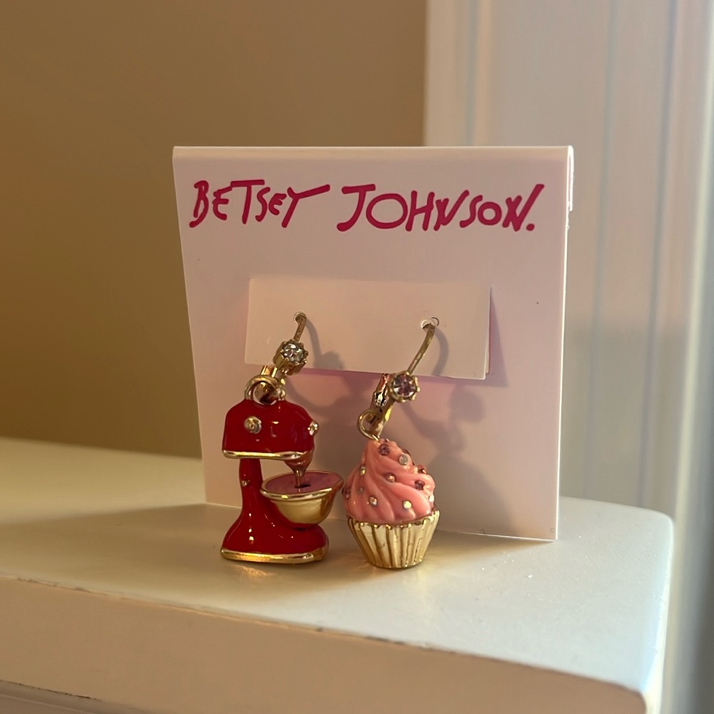 New Betsey Johnson Cupcake and Mixer Earrings.